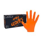 Guantes de Nitrilo Profesionales Level 3 - Paquete de 100 (Orange - Naranja)