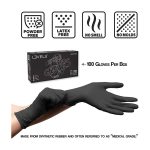 Guantes de Nitrilo Profesionales Level 3 - Paquete de 100 (Black - Negro) - Imagen 4