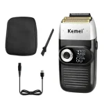 Máquina afeitadora Kemei KM-2026 negra 110V240V - Imagen 2