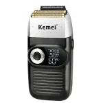 Máquina afeitadora Kemei KM-2026 negra 110V240V
