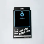 Capa Level 3 Negra con Borde Azul y Cuello de Silicona – Capa de Barbería - Imagen 6