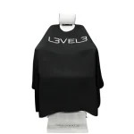 Capa Level 3 negra borde blanco con cuello de silicona