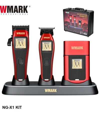 Tripack WMARK NG-X1 Kit clipper trimmer y shaver profesional