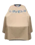 Capa Level 3 beige borde rojo con cuello de silicona
