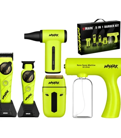 Kit WMARK NG-8637KIT 5 en 1 con clipper trimmer shaver turbo fan y spray
